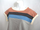 NEW MARC JACOBS CARRIE CASUAL Multi Stripe Top S NWT Shirt
