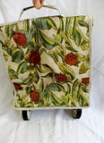 NEW LADYBUG FLORAL Tapestry ROLLING SUITCASE CASE Travel Carry-On Bag Wheeled
