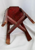 Vintage Antique LOUIS COLCA Mid-Century Modern Wood Stool Ottoman End Table Handmade
