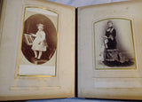 Antique 1800s Leather PORTRAIT Family Photo Album Photograph Picture RARE!