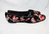 NEW ALEXANDER MCQUEEN EMBROIDERED FLORAL FLAT Shoe 36 6 BLACK Womens