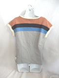 NEW MARC JACOBS CARRIE CASUAL Multi Stripe Top S NWT Shirt