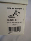 NEW PIERRE HARDY SILVER MIRROR Sneaker TRAINER Shoe 36 SILVER Glittery