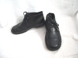 DR. DOC MARTENS DM SUSSEX Industrial LEATHER Loafer Shoe Distressed BLACK