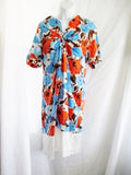 NEW NWT DRIES VAN NOTEN Silk Dress 36 / 4 BLUE ORANGE FLORAL Shift