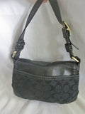 COACH 11441 Leather BLEEKER FRONT FLAP Handbag Hobo Shoulder Bag BLACK