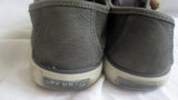 Womens SPERRY TOP SIDER 4 Eye Washable Leather Boat Shoe 8 GRAY Nautical