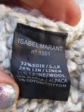 ISABEL MARANT BOHO FRINGE Knit Sweater CREME 36 / 4 / S Vest BEIGE Chunky