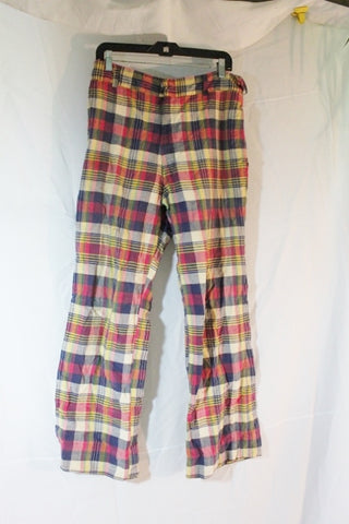 Vintage Mens ARCHIE BROWN & SON Bermuda Pant Trouser MADRAS PLAID 36 Preppy