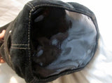 TIGNANELLO suede leather hobo satchel shoulder bucket bag crossbody BLACK