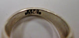 Signed ESPO STERLING Silver Ring Sz 3 Pinky Band Curved Statement Jewelry 5.6g Mod