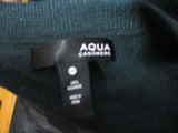 AQUA CASHMERE Cut-Out Cold Shoulder Sweater Top XS GREEN