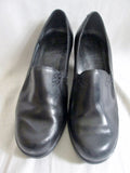 Womens DANSKO FLORAL Leather Clog Shoe Slip-On Loafer Moc Heel BLACK 7.5 Walking