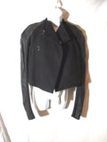 New NWT RICK OWENS COMET Leather jacket coat Vintage Fabric 42 BLACK