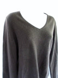 SUTTON STUDIO 100% CASHMERE Knit Pullover Sweater TOP XL BROWN Womens