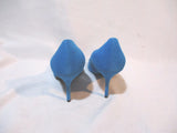 PIERRE HARDY Suede Pump Shoe BLUE 36 CYAN Stiletto Peep Toe Womens EUC LEATHER