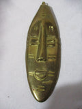 Vintage African Style MASK FACE Pendant Brooch Pin Ethnic JEWELRY Primitive