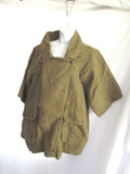 NEW ISABEL MARANT 1501 Linen Cotton jacket coat 38 GREEN Belt OLIVE KHAKI