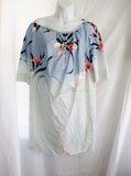 NEW NWT DRIES VAN NOTEN DARYL CAFTAN Dress 36 / 4 BLUE FLORAL Coverup Beach