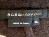 BCBGMaxAzria Knit Shawl Cape Wrap Coverup Stole BROWN ANGORA CASHMERE WOOL