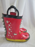 Kids Toddler Children's Place DRAGON Wellies Rain Boots Rainboots RED 9 Gumboots Shoes