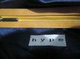 HYPE leather hobo shoulder satchel COGNAC BROWN BOHO Saddle Barrel bag