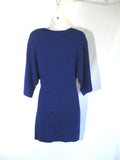 JIL SANDER Bodycon Clingy Mini Dress 36 PURPLE ROYAL BLUE
