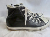 CONVERSE ALL STAR Hi-Top LEATHER Sneaker Trainer Athletic Shoe CHUCKS BLACK M6 / W8