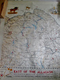 Vtg 1970 PHILLIPS MAP OF NORTHERN MAINE Chart NEW BRUNSWICK Hunt Fish