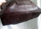 Auth FOSSIL TOTE 75082 carryall shopper leather handbag hobo bag BROWN