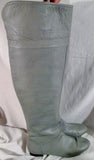 Womens BANANA REPUBLIC Leather Thigh High Over Knee Riding BOOT GRAY 11 GREY