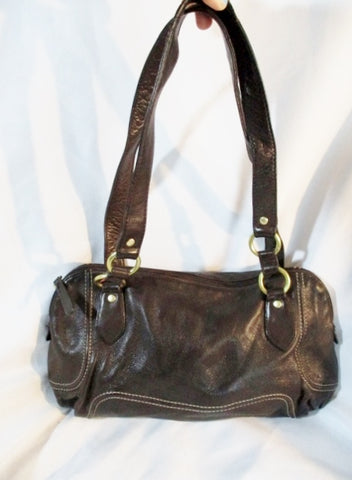 STONE MOUNTAIN leather satchel shoulder bag hobo purse BROWN tote –  Psychotic Leopard