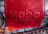 HOBO THE ORIGINAL Leather Baguette Wristlet Purse Wallet Clutch Flap Bag BLACK Organizer