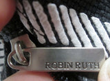 ROBIN RUTH Signature Sao Paulo Brazil Vegan Hobo Shoulder Bag BLACK RED WHITE L