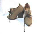 NEW DRIES VAN NOTEN Suede Mini Ankle Bootie Boot 36 KAKI Khaki NIB