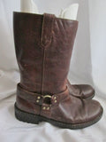 Mens BORN Moto LEATHER Harness RIDING Biker BOOT BROWN 11 Industrial