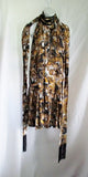 NWT NEW GUCCI TIGER Dress + Scarf 40 4 GOLD BLACK Set ITALY Animal Jungle Print