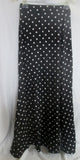 NEW Womens HAODUOYI Maxi Skirt STYLEWE BLACK WHITE POLKA DOT M Full