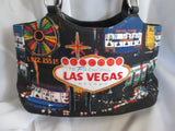 Frankie & Johnny Fabulous Las Vegas Shoulder Bag Casino Gambling Black Vegan TOTE