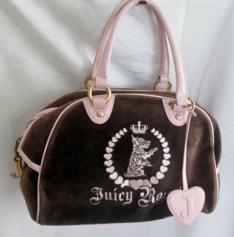 Juicy Couture Velour Bag Brown and Pink – Wear Garson