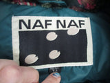 NAF NAF DOWN Puffer jacket coat FLORAL Hood 1