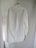 NWT NEW CELINE Cotton BLUE TIE Button-Up Top Shirt 34 / 2 WHITE Long Sleeve Womens