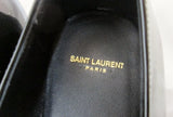 NEW YVES SAINT LAURENT PARIS FLAT Leather SHOE 36.5 6 BLACK Loafer Womens NIB