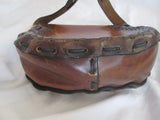 Handmade Latin Embossed Leather Handbag Shoulder Saddle Bag Satchel BROWN Ethnic