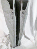 Womens BANANA REPUBLIC Leather Thigh High Over Knee Riding BOOT GRAY 11 GREY