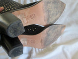 Womens KATHY VAN ZEELAND Suede Leather Stud Gogo Boots BLACK 7.5 ROCKER