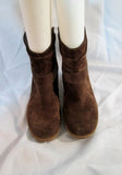 Womens PAUL GREEN Suede Leather Ankle Harness Boot Bootie BROWN 7.5