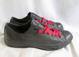 CONVERSE ALL STAR LOWRISE LEATHER Sneaker Trainer Athletic BLACK M9 W11 CHUCKS Shoe