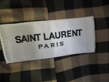 NEW NWT SAINT LAURENT PARIS YSL GABERDINE trench jacket coat 36 BROWN