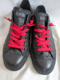 CONVERSE ALL STAR LOWRISE LEATHER Sneaker Trainer Athletic BLACK M9 W11 CHUCKS Shoe